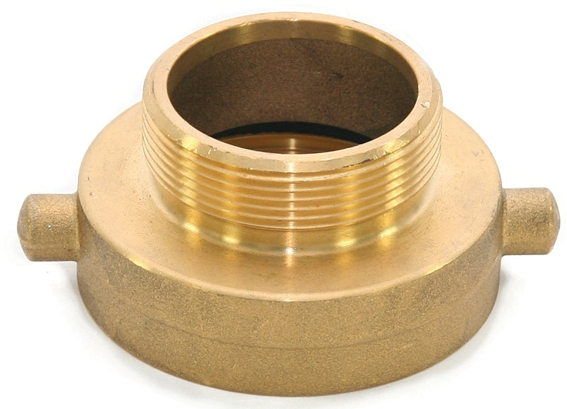 Abbott Rubber JBHA-075 Hydrant Adapter, 2-1/2 x 3/4 in, NST x GHT, Brass