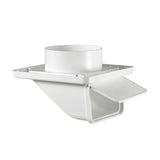 Lambro 143W Under Eave Vent, 5-3/4 in W Hood, 2-1/4 in H Hood, 4 in Duct, Plastic Hood