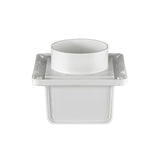 Lambro 143W Under Eave Vent, 5-3/4 in W Hood, 2-1/4 in H Hood, 4 in Duct, Plastic Hood