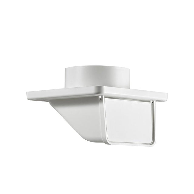 Lambro 143W Under Eave Vent, 5-3/4 in W Hood, 2-1/4 in H Hood, 4 in Duct, Plastic Hood