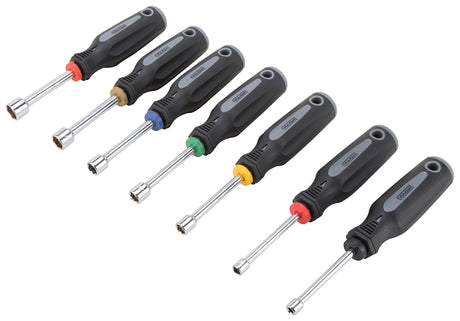 Vulcan SD-SET-3 Nut Driver Set, 7-Piece, Carbon Steel, Chrome, Black & Gray (Handle)