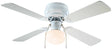 Boston Harbor 42-742T-SH-EN-WH Ceiling Fan, 4-Blade, Bleached Oak/White Blade, 42 in Sweep, 3-Speed, With Lights: Yes