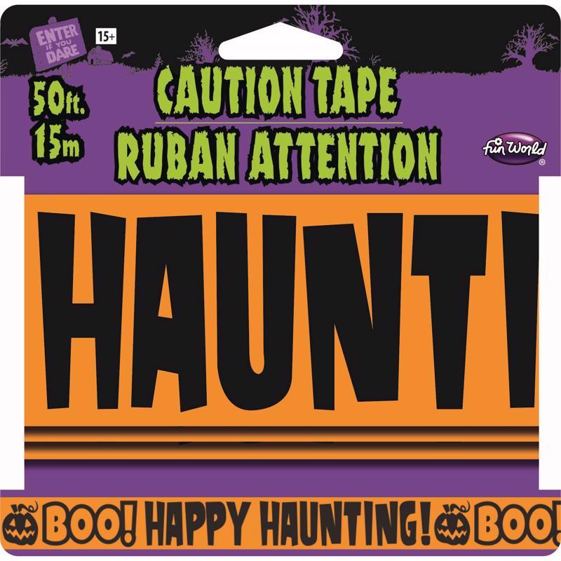 Fun World 3 in. Caution Tape Halloween Decor, Pack of 24