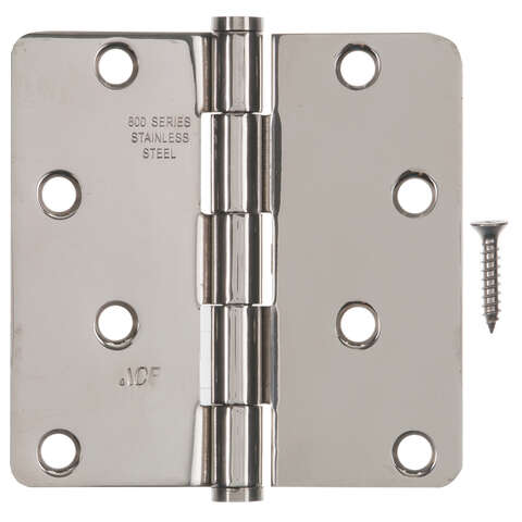 Ace 4 in. L Stainless Steel Residential Door Hinge 1 pk