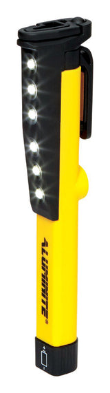Aluminite Dark Bewarei 100 lm Black/Yellow LED Work Light AAA Battery, Pack of 12