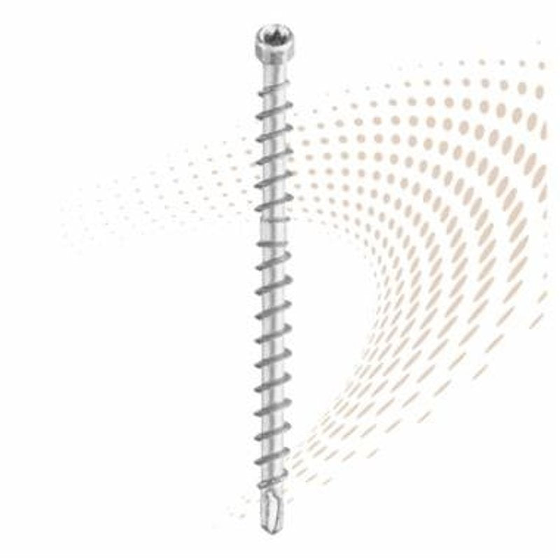 GRK Fasteners Deck Elite Series 39238 Hidden Deck Fastener, #9 Thread, 2-3/8 in L, Dual Thread, Trim Head, Star Drive