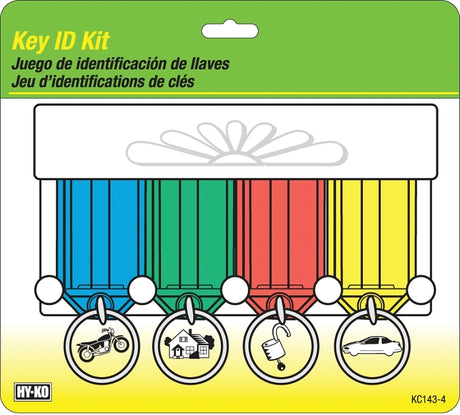 Hy-Ko KC143-4 Key Identification Tag Kit, Plastic