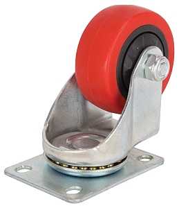 ProSource JC-383-G Swivel Caster, 3 in Dia Wheel, Polyurethane Wheel, 176 lb, Steel Housing Material