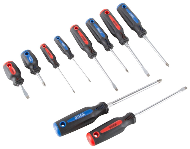 Vulcan SD-SET-7 Screwdriver Set, 10-Piece, Blue & Red (Handle)