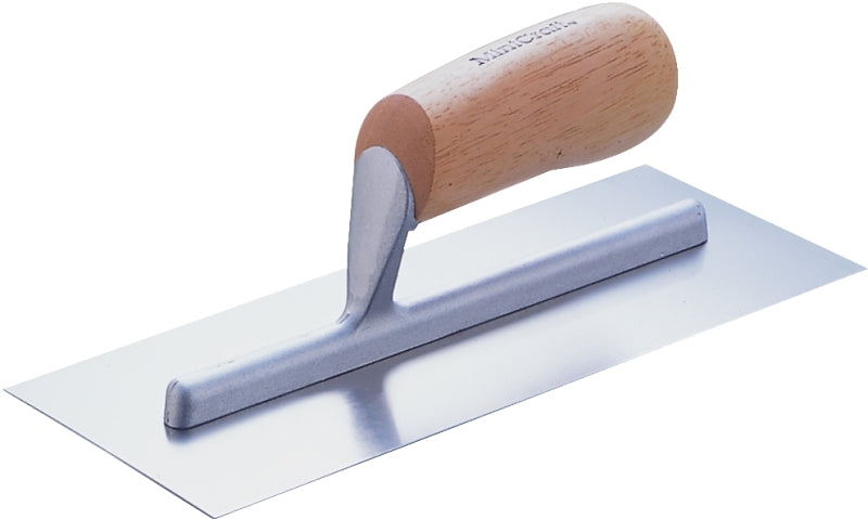 Vulcan 16216 Cement Trowel, 16 in L Blade, 4 in W Blade, Right Angle End, Ergonomic Handle, Wood Handle