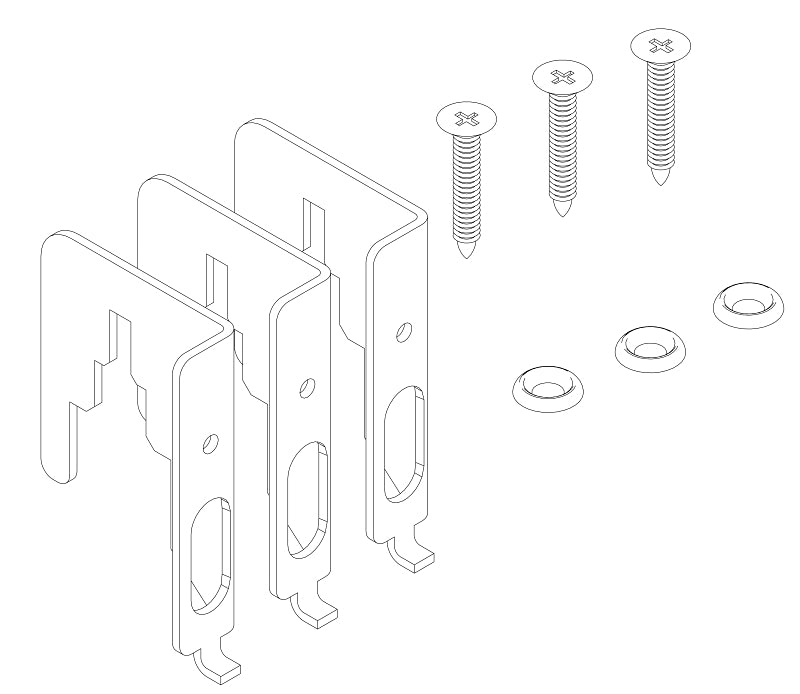 madix EPPMVDB Extended Pegboard Bracket, Galvanized, For: VDBNP-(NW)(ND) Vertical Divider Bar, Pack of 2