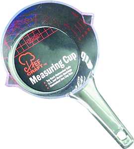 Chef Craft 20426 Measuring Cup, Metric Graduation, Plastic, Clear