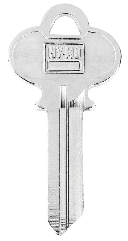 Hy-Ko 11010EL1 Key Blank, Brass, Nickel-Plated, For: Elgin EL1 Locks, Pack of 10