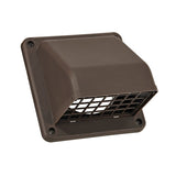 Lambro 1471B Hood Vent, 4 in Duct, Plastic Hood, Brown Hood