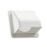 Lambro 1471W Hood Vent, 4 in Duct, Plastic Hood, White Hood