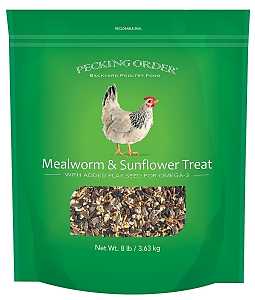 Pecking Order 009329 Mealworm/Sunflower Chicken Treat, 8 lb Bag