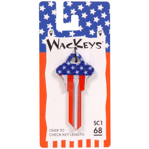 Hillman Wackey Flag House/Office Universal Key Blank Single, Pack of 6