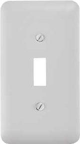 Amerelle 935TW Wallplate, 5 in L, 2-13/16 in W, 1 -Gang, Steel, White