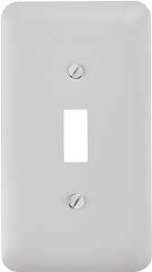 Amerelle 935TW Wallplate, 5 in L, 2-13/16 in W, 1 -Gang, Steel, White