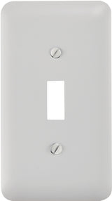 Amerelle 935TW Wallplate, 5 in L, 2-13/16 in W, 1 -Gang, Steel, White