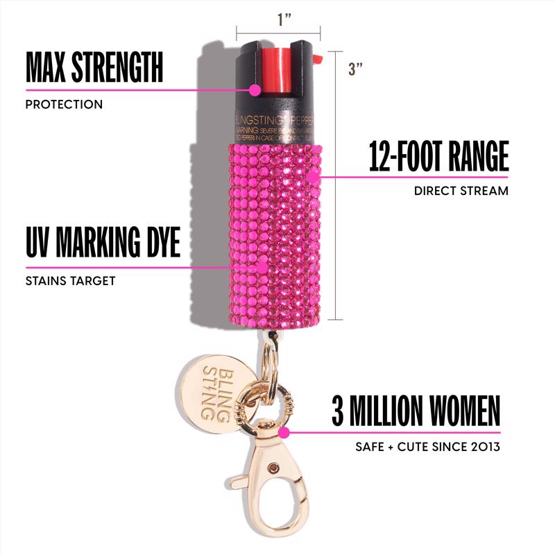 Blingsting Pink Plastic Pepper Spray
