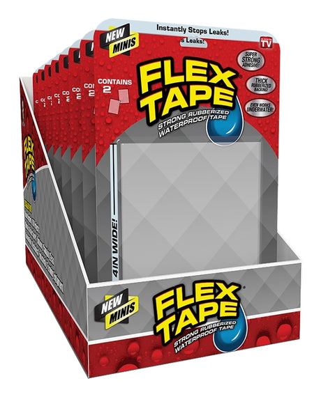 Flex Seal TFSCLRMINI Flex Tape, 4 in L, 3 in W, Clear