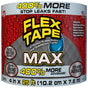 Flex Tape TFSMAXCLR04 Tape, 25 ft L, 4 in W, Rubber Backing, Clear