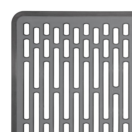 Good Grips 13190610 Sink Mat, 12-1/4 in L, 11-1/2 in W, 1/2 in Thick, Silicone, Gray