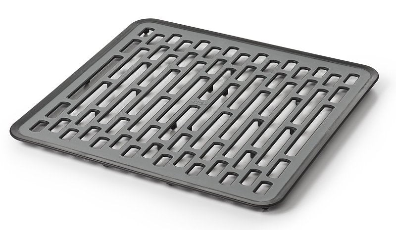 Good Grips 13190610 Sink Mat, 12-1/4 in L, 11-1/2 in W, 1/2 in Thick, Silicone, Gray