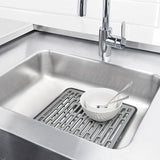 Good Grips 13190610 Sink Mat, 12-1/4 in L, 11-1/2 in W, 1/2 in Thick, Silicone, Gray