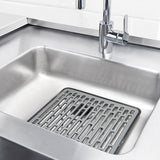 Good Grips 13190610 Sink Mat, 12-1/4 in L, 11-1/2 in W, 1/2 in Thick, Silicone, Gray