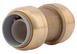 SharkBite U4016LFA Pipe Coupling, 3/4 in, Brass/Polybutylene, 200 psi Pressure