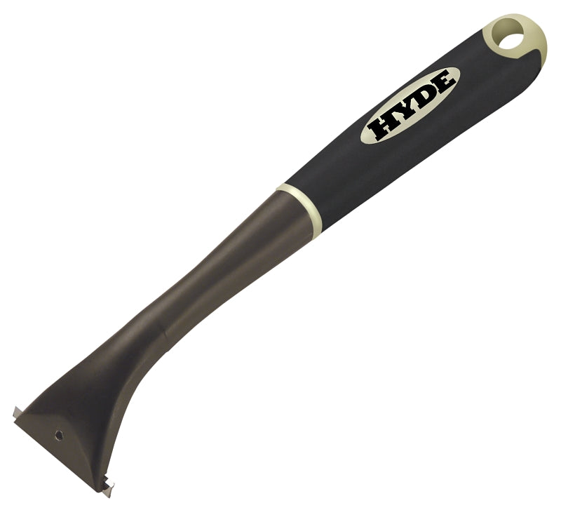 Hyde 10610 Scraper, 2 in W Blade, 2-Edge Blade, Carbide Blade, Rubber Handle, Soft Grip Handle