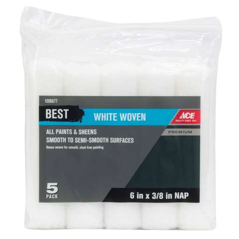 Ace Best Woven Fabric 6 in. W X 3/8 in. Mini Paint Roller Cover 5 pk, Pack of 5