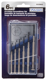 Vulcan JL36001 Screwdriver Set, 6-Piece, Steel, Chrome, Chrome (Handle), Pack of 6