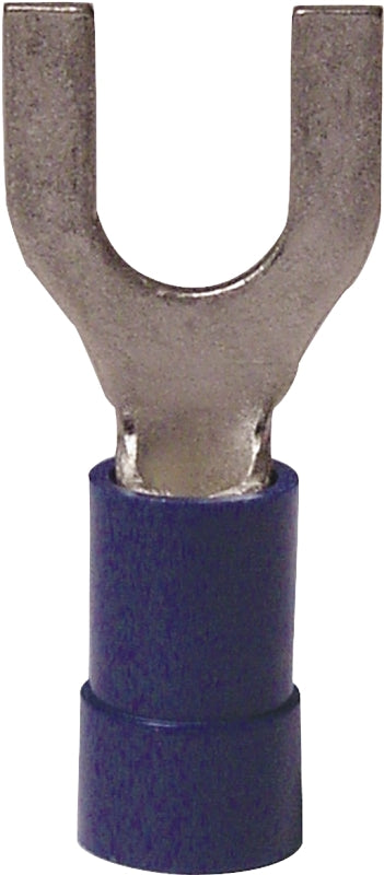 Gardner Bender 10-113 Spade Terminal, 600 V, 16 to 14 AWG Wire, #4 to 6 Stud, Vinyl Insulation, Blue, 100/PK