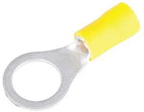 Gardner Bender 10-108 Ring Terminal, 600 V, 12 to 10 AWG Wire, 1/4 to 3/8 in Stud, Vinyl Insulation, Yellow