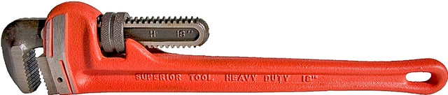 Superior Tool PRO-LINE Series 02818 Pipe Wrench, 2-1/2 in Jaw, 18 in L, Straight Jaw, Iron, Epoxy-Coated