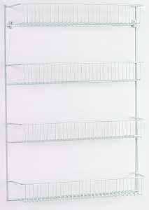 RACK 4-TIER DOOR/WALL EPXY WHT