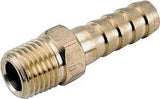 Anderson Metals 129 Series 757001-0304 Hose Adapter, 3/16 in, Barb, 1/4 in, MPT, Brass, Pack of 5