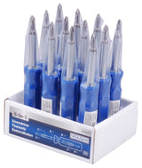 Vulcan CC922 Multi-Bit Screwdriver, Slotted: 3/16 in, 1/4 in, Phillips: #1, #2, Nutdriver: 1/4 in, 5/16 in Drive, Pack of 12