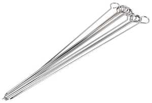 Omaha BBQ-37243B Skewer, 15 in L, Stainless Steel