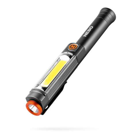 NEBO Franklin 500 lm Black/Orange LED Stick Light AA Battery