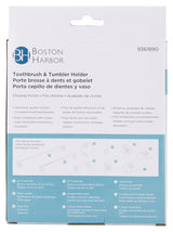 Boston Harbor L5057P-26-10-3L Toothbrush/Tumbler Holder, Acrylic/Zinc, Chrome, Wall Mounting