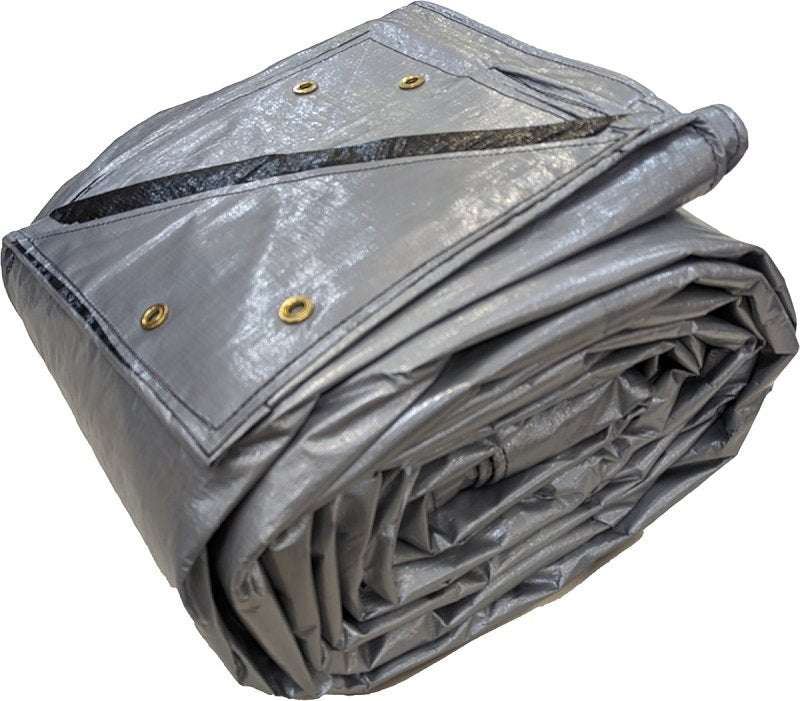Dize Weathermaster HD2848 Hay Bale Cover, 28 ft L, 48 ft W, Polyethylene, Black/Silver