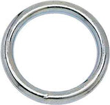 Campbell T7661154 Welded Ring, 150 lb Working Load, 2 in ID Dia Ring, #7B Chain, Solid Bronze, Polished