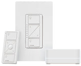 Lutron Caseta Wireless P-BDG-PKG1W Smart Lighting Dimmer Switch Starter Kit, White