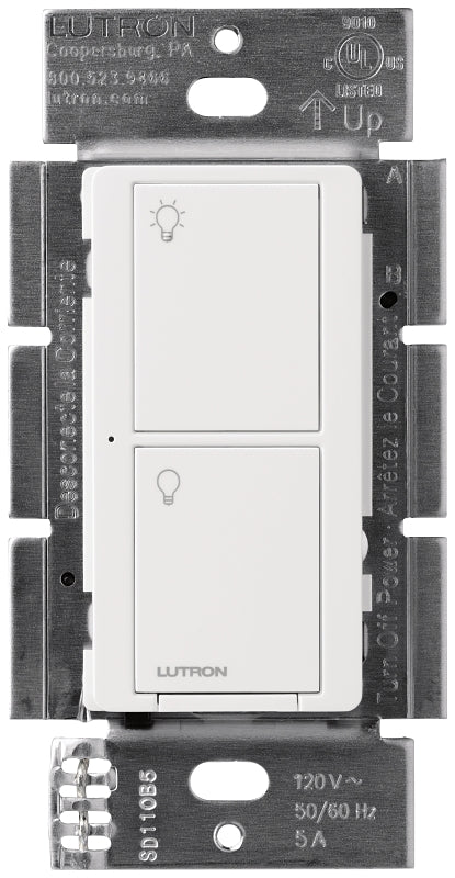 Lutron Caseta PD-5ANS-WH-R Smart Lighting Neutral Switch, 120 V, White