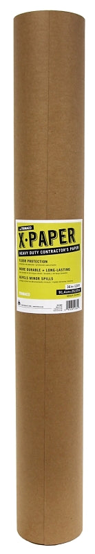 Trimaco X-Paper 12360/20 Floor Protection Paper, 120 ft L, 36 in W, Brown, Floor Mounting