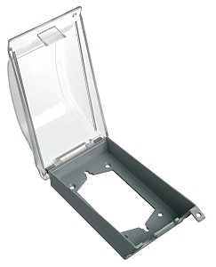 Red Dot CKPS Cover, Lockable, 6-5/32 in L, 4-11/16 in W, Rectangular, Polycarbonate, Clear